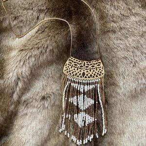 Stella & Dot Beaded Vintage Fringe Necklace